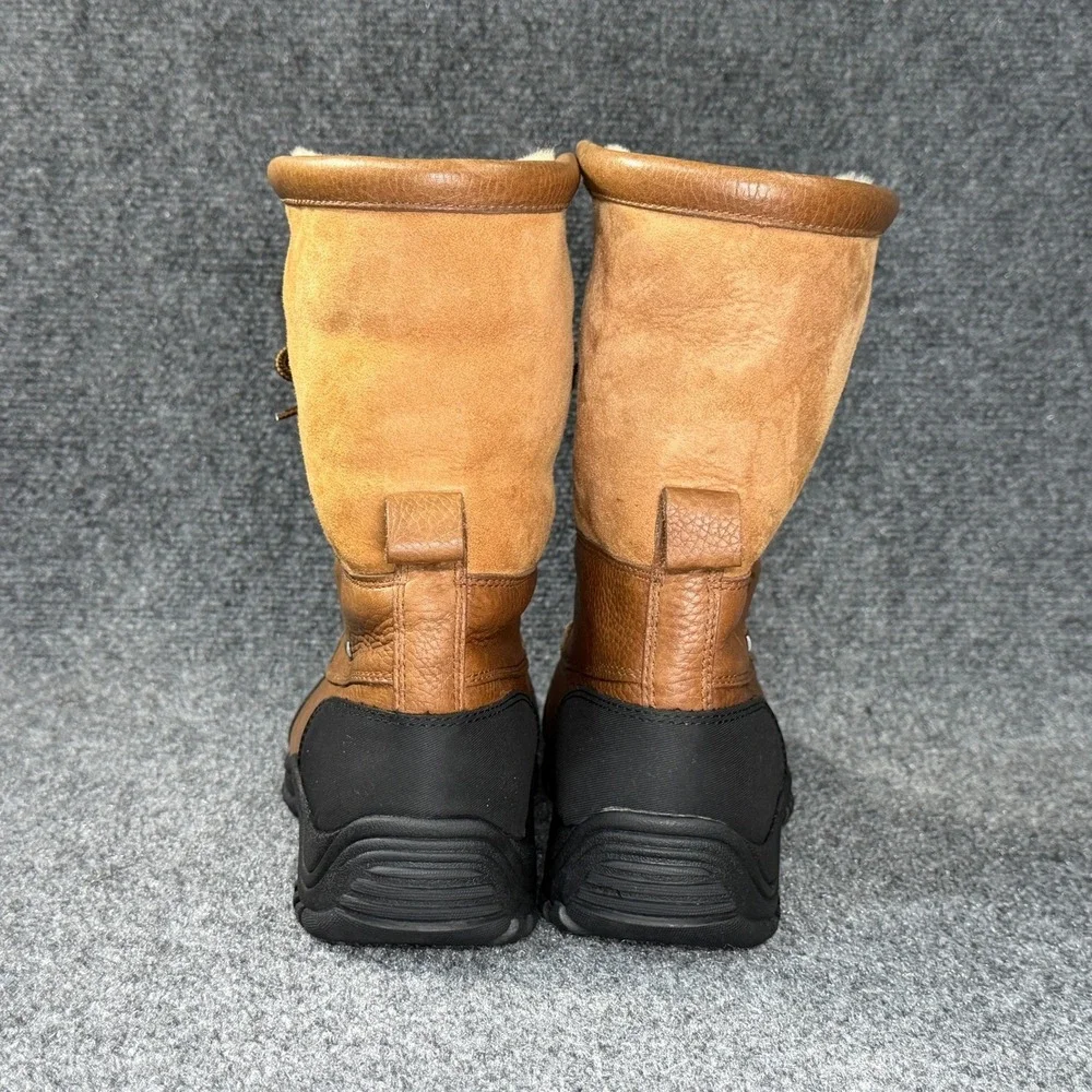 UGG Adirondack II GTX Snow Boots Womens 9 Brown Leather Suede Shearling Gore-Tex
